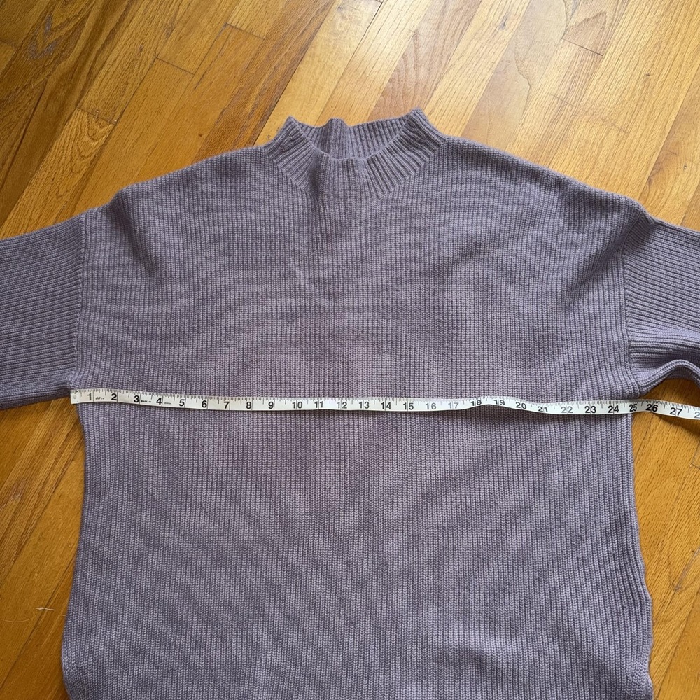 Gap Sweater Womens XL Purple Mock Neck Ribbed Knit Cotton Bld Winter Long Sleeve - Picture 8 of 10